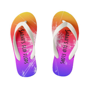 Aangepaste Kinder Teenslippers – Sunset & Palm Tre