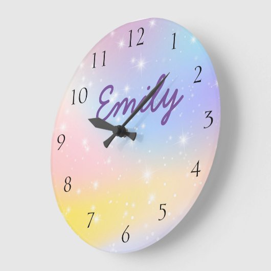 Aangepaste Kinder Unicorn Wall Clock Grote Klok (Hoek)