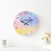 Aangepaste Kinder Unicorn Wall Clock Grote Klok (Huis)