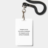 Aangepaste kinder voedselallergie alert top allerg badge (Achterkant met lanyard)