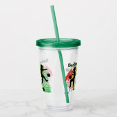 Aangepaste kinder voetbal acryl drinkbeker (Links)