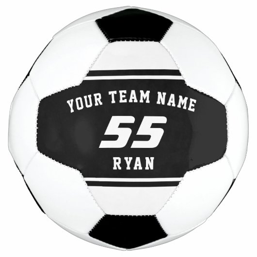 Aangepaste kinder voetbal met team, naam, nummer (Voorkant)