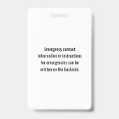 Aangepaste Kinder waarschuwingssymbolen voor aller Badge (Achterkant)