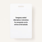 Aangepaste Kinder waarschuwingssymbolen voor aller Badge (Achterkant)