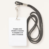 Aangepaste Kinder waarschuwingssymbolen voor aller Badge (Achterkant met draagriem)