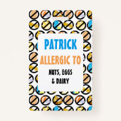 Aangepaste Kinder waarschuwingssymbolen voor voeds Badge (Achterkant)