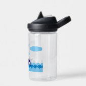 Aangepaste Kinder waterfles met naam - walvis (Links)