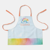 Aangepaste Kinder Waterverf Rainbow School Art Sch Schort (Voorkant)