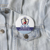 Aangepaste Kinder zwemclub Crest Cute Penguin Ronde Button 7,6 Cm (In situ)