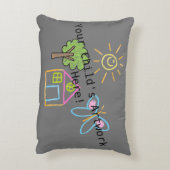 Aangepaste kinderartwork accent kussen (Achterkant (Verticaal))