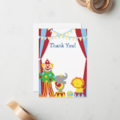 Aangepaste kindercircus Hartelijk dank Notitiekaartje (Voorkant / Achterkant in situ)