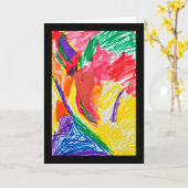 Aangepaste Kinderen afdrukken Kaart (Gele Bloem)