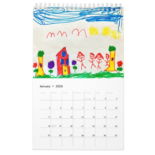 Aangepaste Kinderen Art Keepsake kerstcadeau Kalender (Jan 2026)
