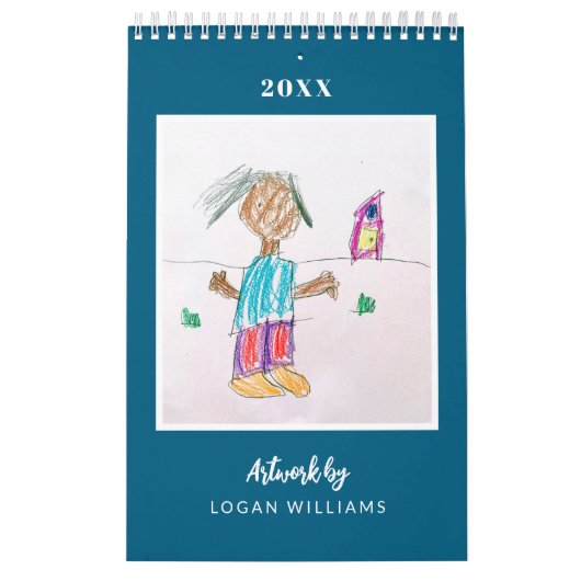 Aangepaste Kinderen Art Keepsake kerstcadeau Kalender (Hoes)