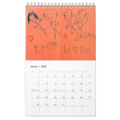 Aangepaste Kinderen Art Keepsake kerstcadeau Kalender (Mar 2027)