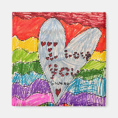 Aangepaste Kinderen Art Keepsake Magneet (Voorkant)