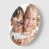 Aangepaste kinderen foto namen jaar grote klok (Hoek)
