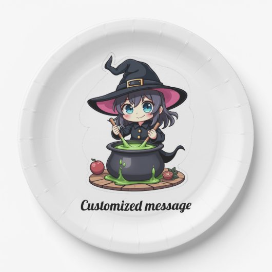 Aangepaste kinderen Halloween Party Papieren Bordje (Voorkant)