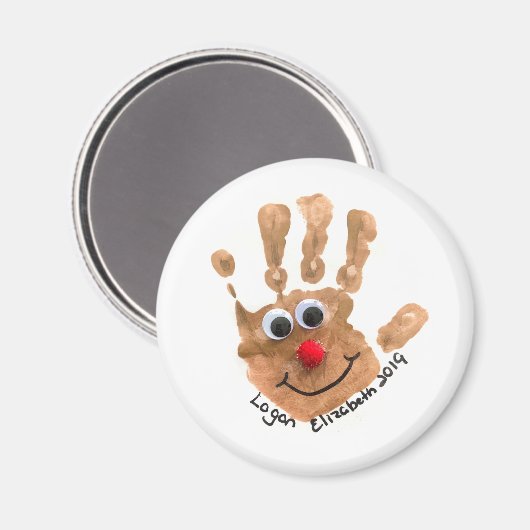 Aangepaste Kinderen Handafdruk Art Keepsake Magneet (Voorkant / Achterkant)