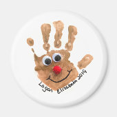 Aangepaste Kinderen Handafdruk Art Keepsake Magneet (Voorkant)