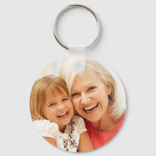 Aangepaste Kinderen Kunst en Foto Keepsake Gift Sleutelhanger (Achterkant)