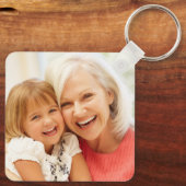 Aangepaste Kinderen Kunst en Foto Keepsake Gift Sleutelhanger (Achterkant)