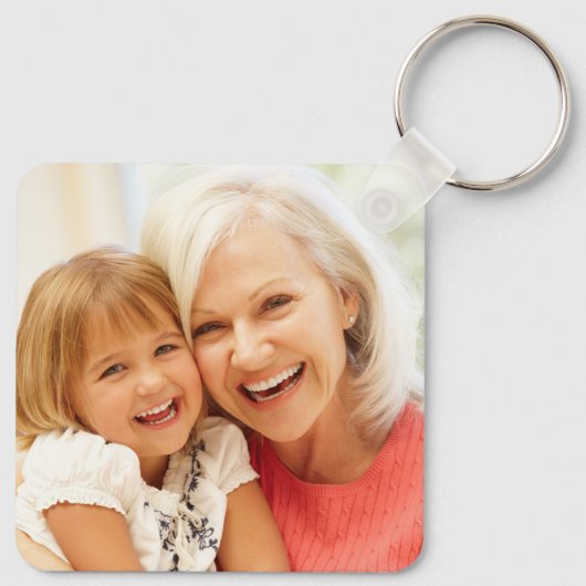 Aangepaste Kinderen Kunst en Foto Keepsake Gift Sleutelhanger (Achterkant)