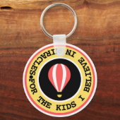 Aangepaste Kinderen Miracle Netwerk Naam Rood Geel Sleutelhanger (Voorkant)
