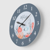 Aangepaste Kinderen onder het Zee Acrylwandklok Grote Klok (Hoek)