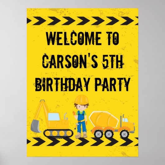 Aangepaste kinderen van afgelopen dag voor bouwvoe poster (Voorkant)