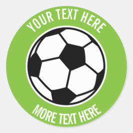 Aangepaste kinderen Verjaardagsfeestje gunst voetb Ronde Sticker