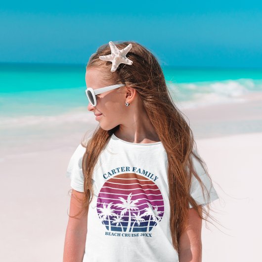 Aangepaste Kinderen voor gevaccineerde strandpalme T-shirt