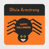 Aangepaste Kinderen voor Halloween Black Spider Labels (Design 2)