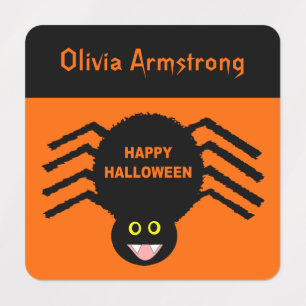 Aangepaste Kinderen voor Halloween Black Spider Labels