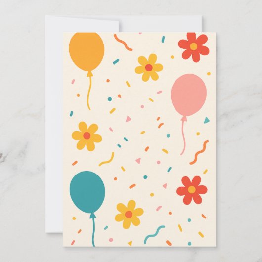 Aangepaste kinderfeest uitnodigingen – Maak het un (Achterkant)