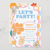 Aangepaste kinderfeest uitnodigingen – Maak het un (Voorkant / Achterkant)