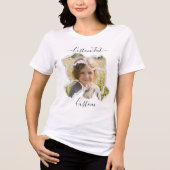 Aangepaste kinderfoto memorabele retro voor kinder Tri-Blend shirt (Voorkant)