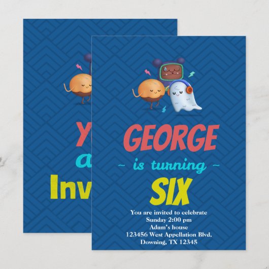 Aangepaste kindergeesten-monsters Cartoonesque uit Kaart (Voorkant / Achterkant)