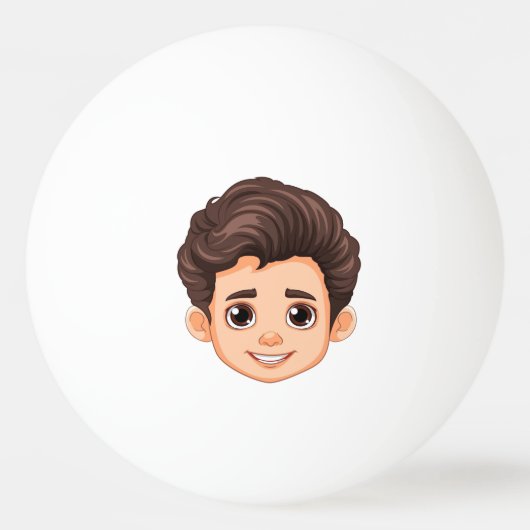 Aangepaste kindergezicht grappig feest gepersonali pingpongbal (Voorkant)