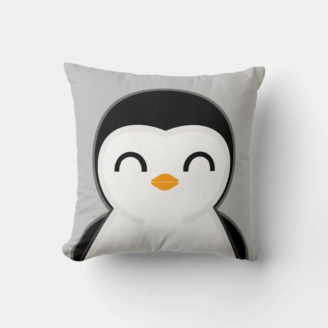 aangepaste kinderkamer decoratie met cute pinguïn kussen (Voorkant)