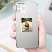 Aangepaste kinderkamer eend op wacht naam ontwerp sticker (Telefoon)