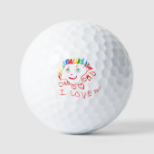 Aangepaste Kinderkunst-herinnering Golfballen (Voorkant)