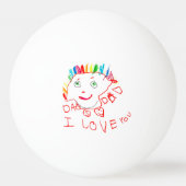 Aangepaste Kinderkunst-herinnering Pingpongbal (Voorkant)