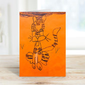 Aangepaste kinderkunst print ansichtkaart kaart