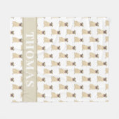 Aangepaste kindermandje fleece deken (Voorkant (Horizontaal))