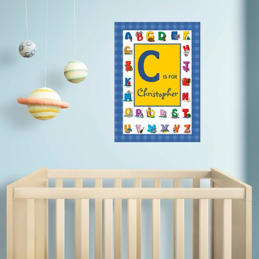 Aangepaste kindernaam / alfabet poster