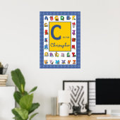 Aangepaste kindernaam / alfabet poster (Thuiskantoor)