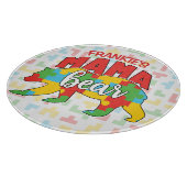 Aangepaste kindernaam Mama Beer Autism Awareness M Snijplank (Hoek)