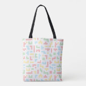 Aangepaste kindernaam Mama Beer Autism Awareness M Tote Bag (Achterkant)