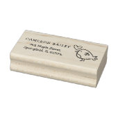 Aangepaste kindernaam & retouradres met de hand ge rubberstempel (Stempel)